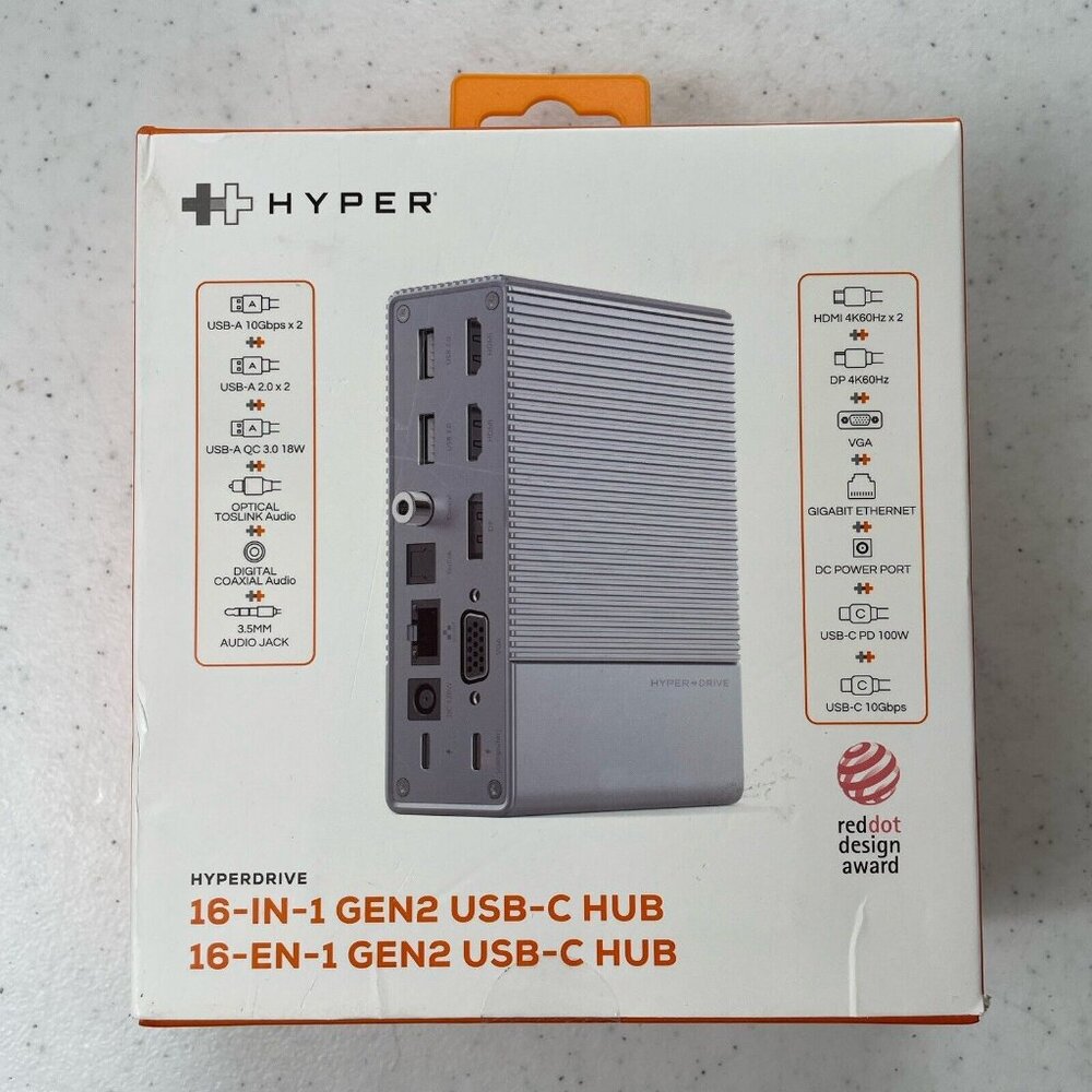 HYPERDRIVE GEN2 16-in-1 USB-C Docking Station HD-G216 - NEW